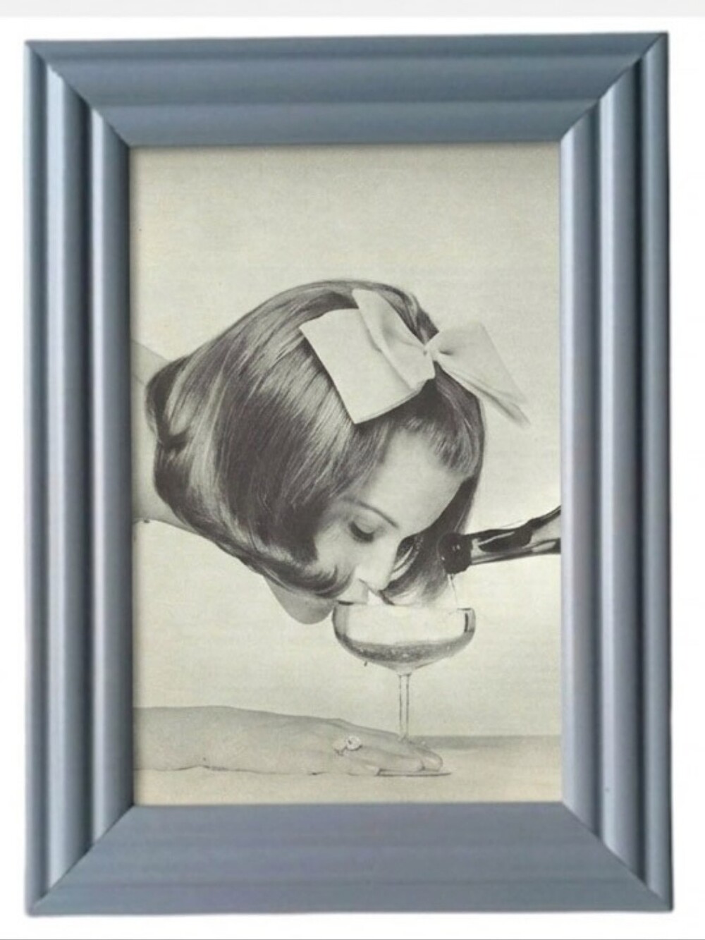 Vintage Drinkin Party Girl Night Out Retro Funny Weird Fun Framed Print fem fun
